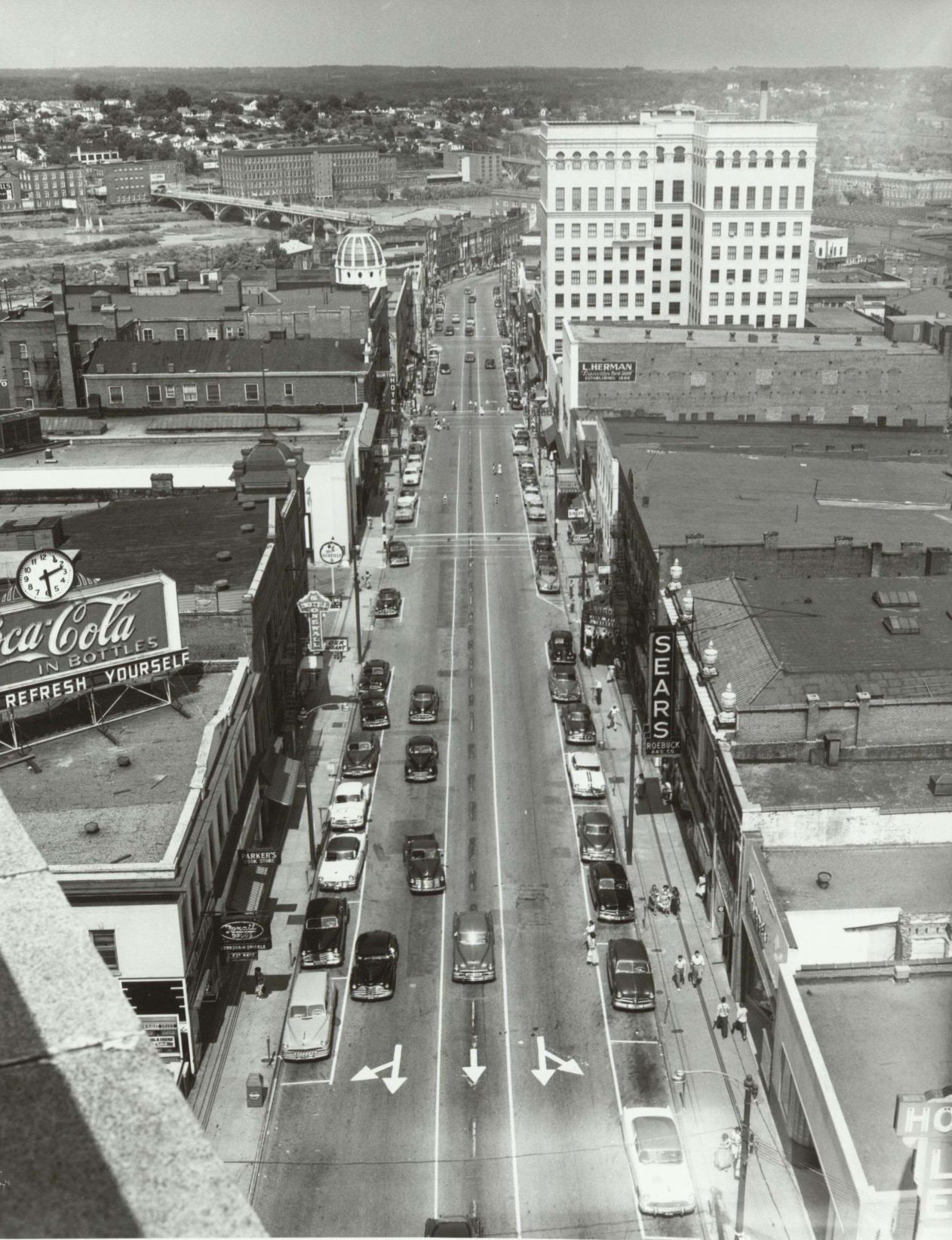 Aerial photo of downtown Danville